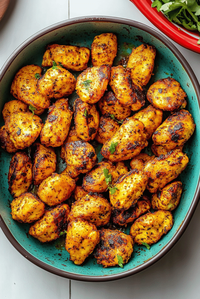 air fryer chicken bites with dipping sauce
